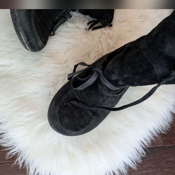 Steger Mukluks Moosehide Ojibwa Black Winter Boots Made in USA 8 / 9 - Picture 3 of 9